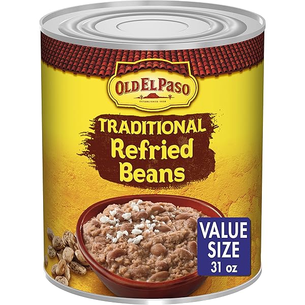 OLD EL PASO TRADITIONAL REFRIED BEANS, VALUE SIZE, 31 OZ.