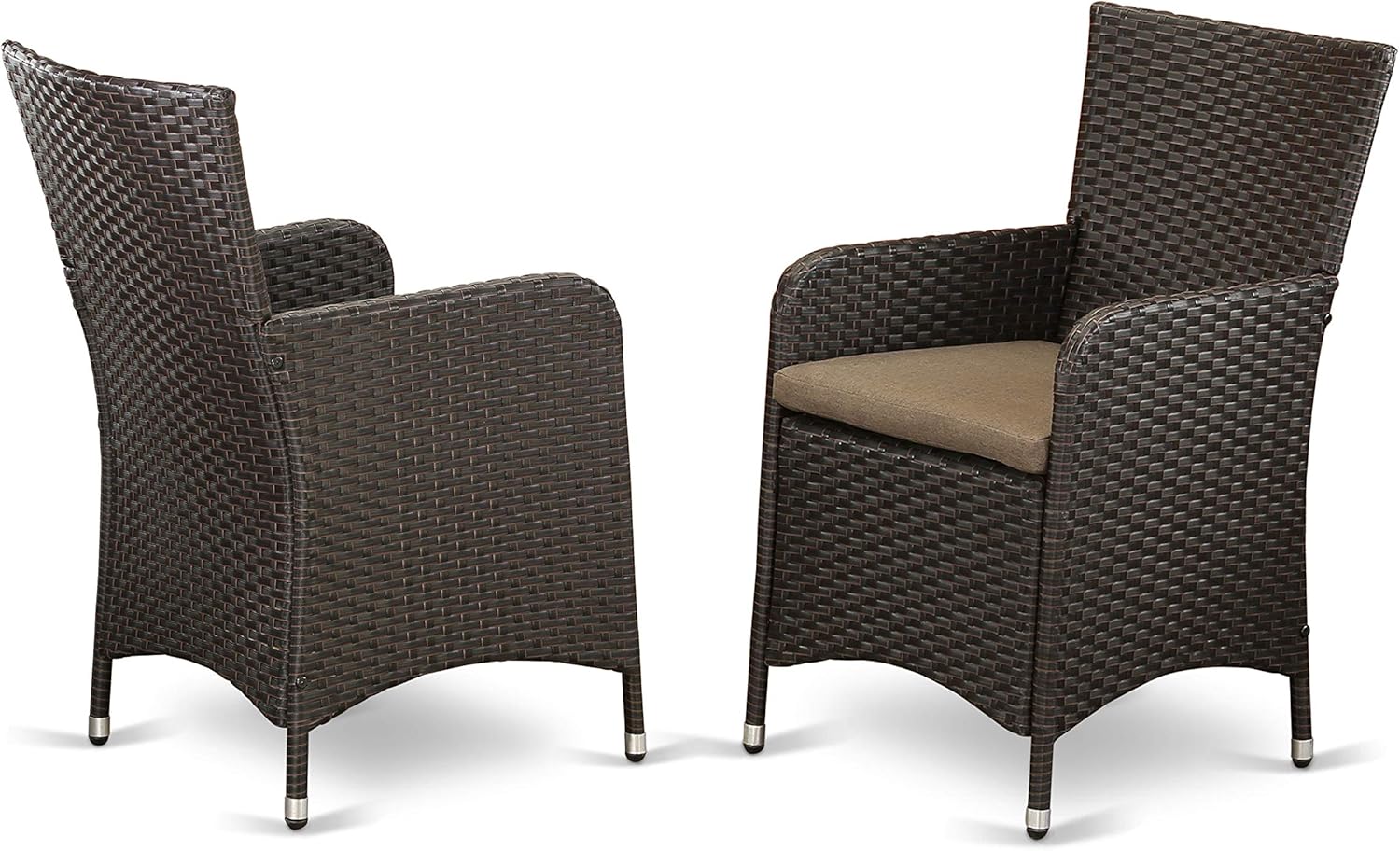 Amazon Com Hluc163s Outdoor Wicker Patio Chair In Dark Brown
