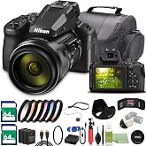 Nikon COOLPIX P950 Digital Camera (26532) &amp; Tripod Bundle | For Photography &amp; Video | 12 Inch + 2x 64GB Memory Cards + Case + More