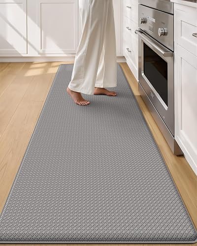 COLOR&GEOMETRY Color G Kitchen Mat 60x220 cm Anti Fatigue Non slip Grey