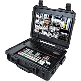 Osee GoStream Duet 8 ISO Kit All in One Pro Live Streaming Multi-Camera Video Switcher ISO Recorder Player Kit 4 HDMI&amp;SDI in USB-C I/O with 14 Inch Monitor Built-in DC-to-Type C Cable NDI/SRT/RTMP