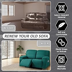 ULTICOR Squared Jacquard Design, Reclining Loveseat