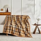 Sophia & William Throw Blanket for Couch Sofa(50x60 Inches) - Reversible Fluffy Soft Blanket, Gifts for Women, Yellow