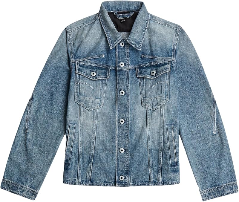 Raw C.V. Slim 3D Dart Jacket Chaqueta, Azul (Antique Faded Patina Blue D28418-E358-H928), M Hombre