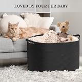 Maliton Black Basket 50x33 cm Large Foldable Laundry Hamper 68L with Handles view 6