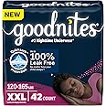 Goodnites Girls' Nighttime Underwear, Size XXL (120-165 lbs), 42 Ct (2 Packs of 21), Packaging May Vary