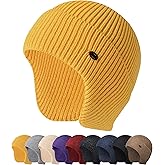 HiRui Knit Beanie Hats Winter Hats Ear Covers for Men Women-Warm Daily Headwear