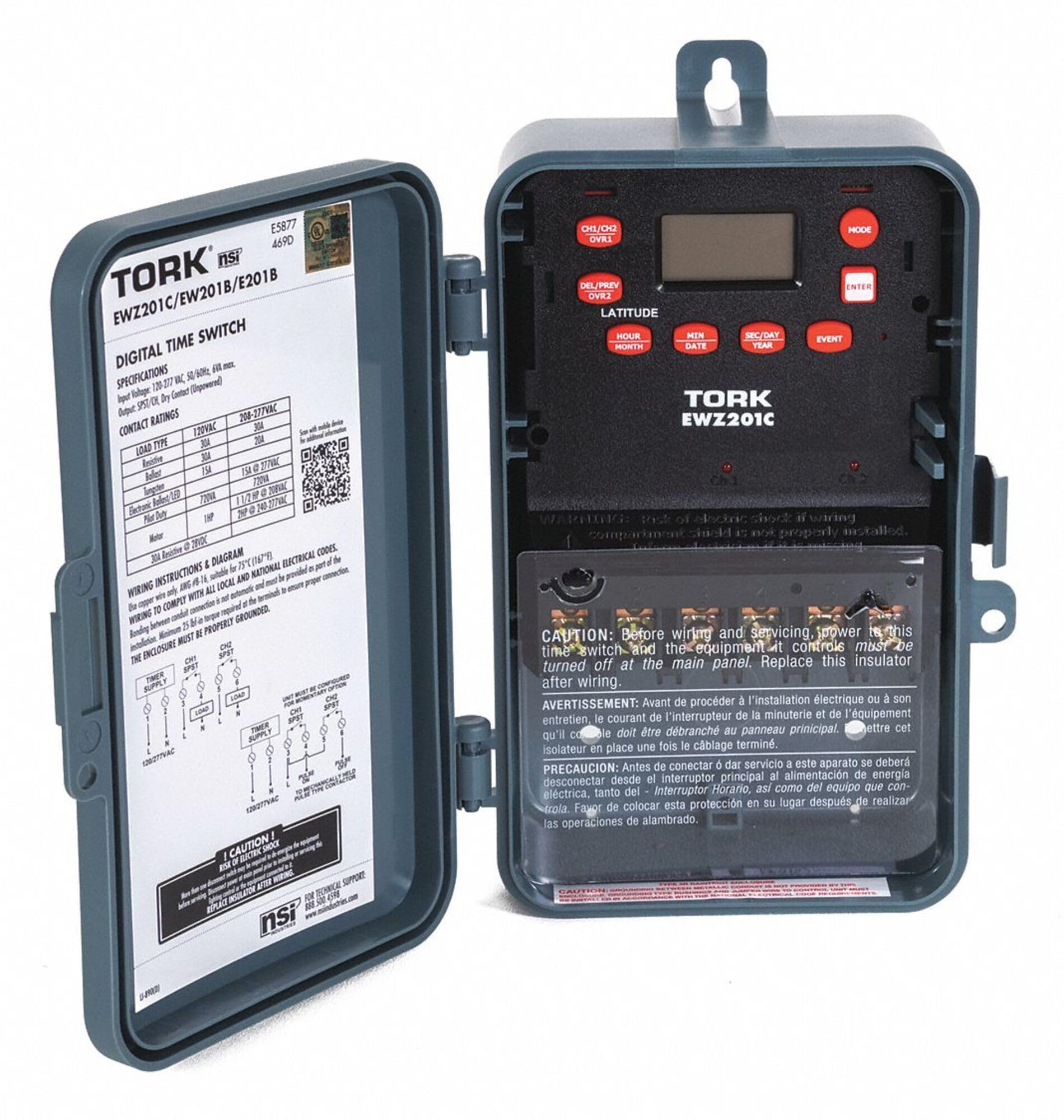 Photo 1 of TORK EWZ201C 2 Channel 7-Day Digital SPST and Single Channel DPST Time Switch