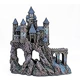 Penn-Plax Age-of-Magic Wizard’s Castle Aquarium Decoration – Safe for Freshwater and Saltwater Fish Tanks – Extra Large – Par