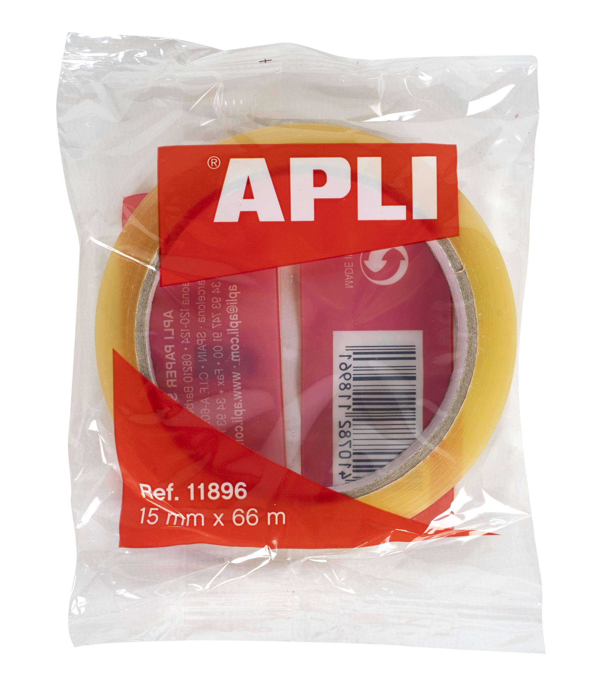 APLI 11896 – Transparent Tape 15 mm x 66 m