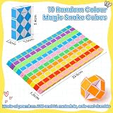 ECHOCUBE Magic Snake Cube 10 Pack 24 Block Twist Puzzle Party Favors view 2