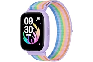 BIGGERFIVE Smart Watch for Kids, 1.8" Fitness Tracker Watch Pedometer, Heart Rate, IP68 Waterproof, Sleep Monitor, Calorie Step Counter, 5 Puzzle Games with/Without APP for Girls Teens 5-16, Nylon4.3 out of 5 stars 1,1801 offer from $36.99