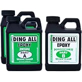 Ding All 24 Ounces Epoxy Resin Kit with 2 Parts Resin to 1 Part hardener For Surfboard Construction, Ding Repairs, and Other Epoxy Repair Projects
