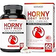 Horny Goat Weed For Men and Women - [20% Icariins Max Strength] - Stamina, Endurance, Circulation, Joint & Back Support - Maca Root, Ginseng, Yohimbine, Tribulus, L-Arginine - USA Made - 60 Count