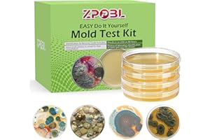 ZPPBL Mold Test Kit for Home, 4 Detection Tests for HVAC, Surfaces & Indoor Air Quality, DIY Black Home Mold Detector Testing kit, Identification Guide & Free Lab Analysis Included
