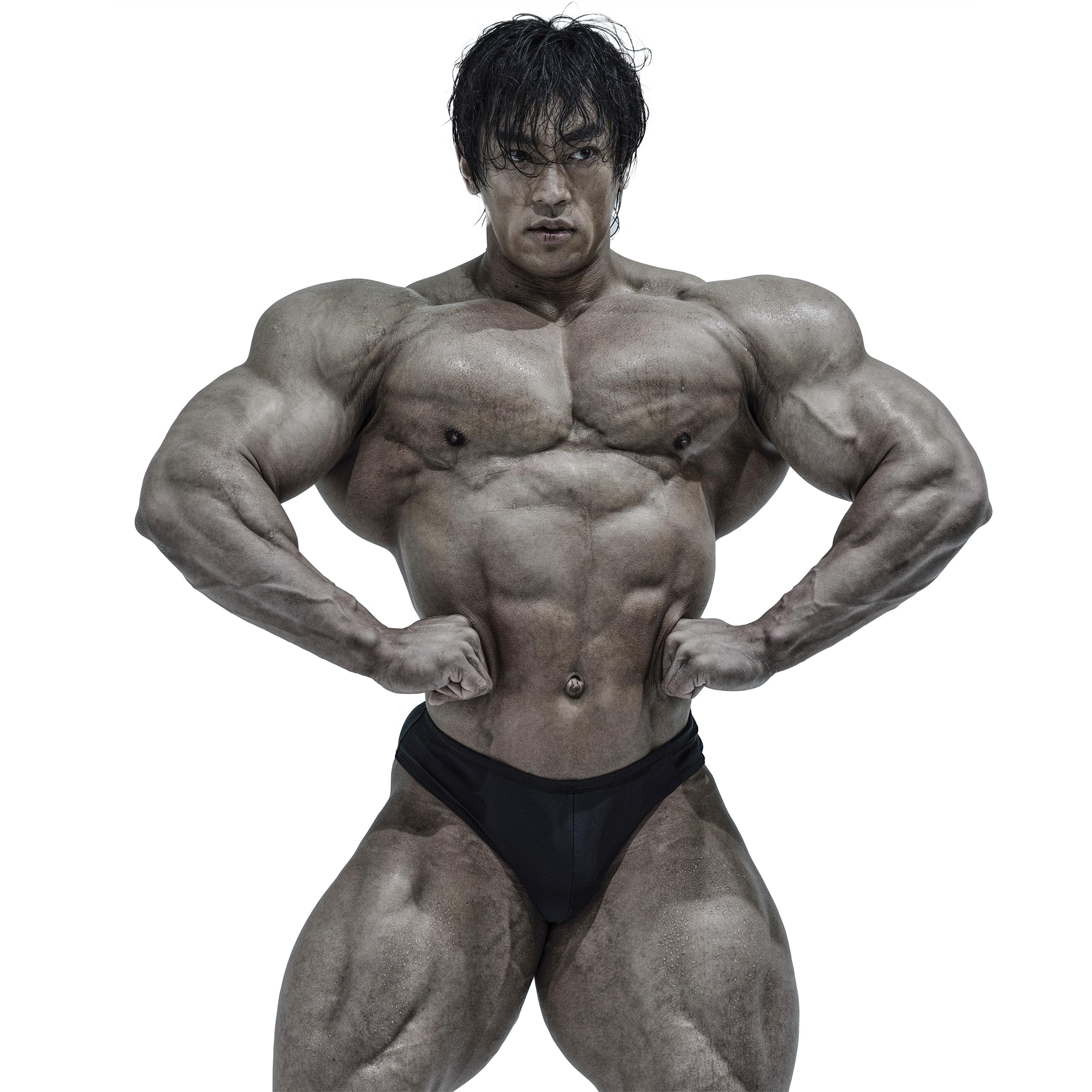 Photo 1 of FIED IFBB NPC Classic Physique Posing Trunks HIGH ver. bodybuilding contest stage shorts black (HIGH, 28" M)