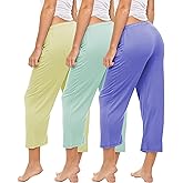 Sexy Basics Women's Lounge Pants | Ultra Soft Capri Style PJ Drawstring Bottoms | Multi Packs & Colors
