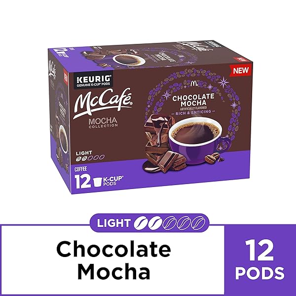 MCCAFE MOCHA COFFEE PODS, CHOCOLATE, 4.12 OZ BOX