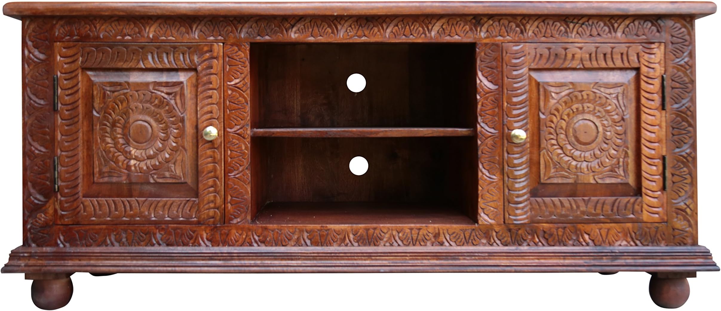 Pukka Rose Blanket Chest Carved Side Table, TV Stand