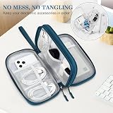FYY Travel Cable Organiser Bag Double-Layer Electronics Case Green view 5