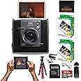 INSTAX Wide EVO Hybrid Instant Film Camera with 2 Packs Fujifilm Instax Wide Instant Film Twin Pack + 32GB Memory Card + Card Reader + Octo Tripod + Sunshine Photo Microfiber Cleaning Cloth