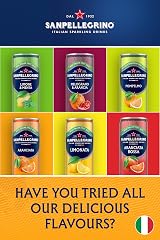 San Pellegrino Italian Sparkling Orange Drink 12 x 330ml Can 64k Cals Per Can view 6