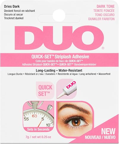 Duo Quick-Set Striplash Adhesive Black 0.25 oz Strong Hold Eyelash Glue