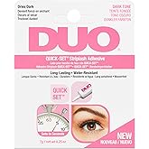 DUO Quick-Set Strip Lash Adhesive Lash Glue, Dark Tone, 0.25 oz 1 Pack | Fast-Drying Water-Resistant Eyelash Glue Long Lastin