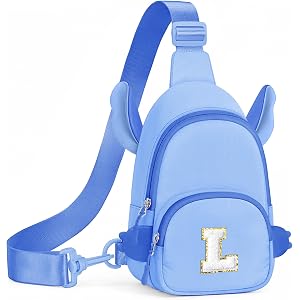 Anoup Birthday Gifts for 2 3 4 5 6 7 8 Year Old Girls Kids, Initial Sling Bag Fanny Pack for Little Girls Purse, Girl Crossbo