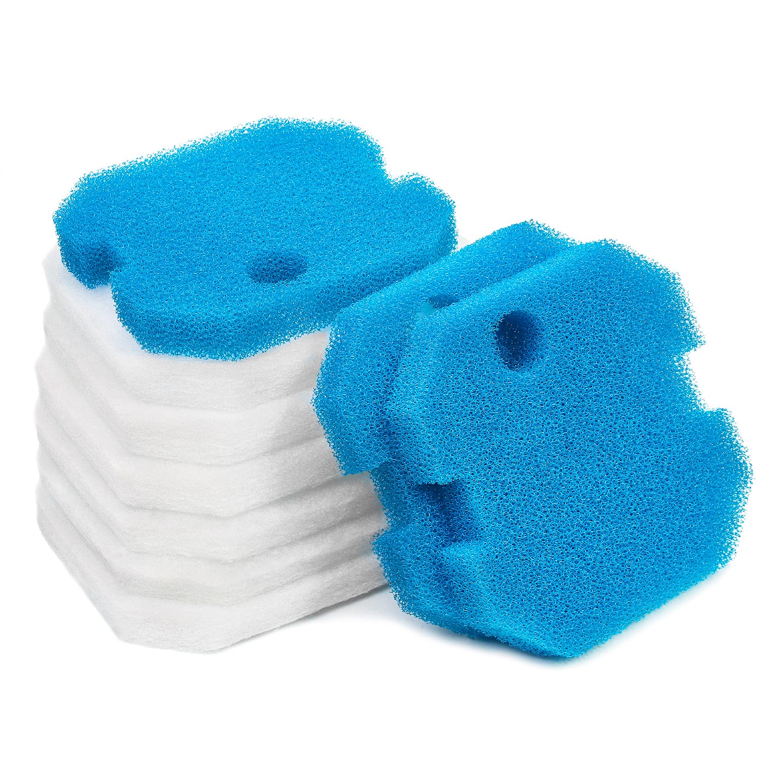 LTWHOME Replacement Blue Coarse and White Fine Filter Pads Sets Fit for Eheim 2616220 Professional 2222/2324 and Experience 150/250/250T (Pack of 9pcs,3 Sets)