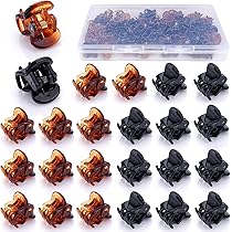 Amazon.com : JANYUN 48Pcs Mini Hair Claw Clips, Black Brown