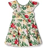 Janie and Jack Girls Girls Floral Gauze Dress (Toddler/Little Kid/Big Kid)