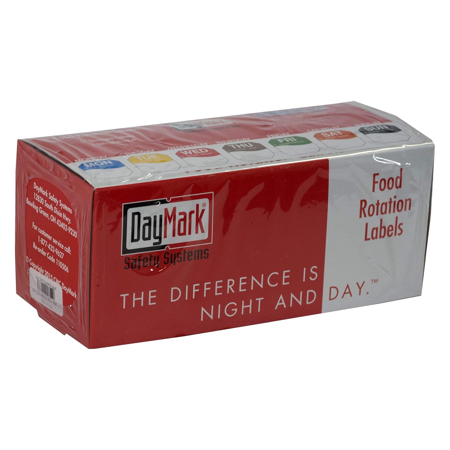 DayMark Day of The Week 1" Removable Labels, Monday-Sunday, Dispenser Box Included (7, 000 Labels): Industrial & Scientific