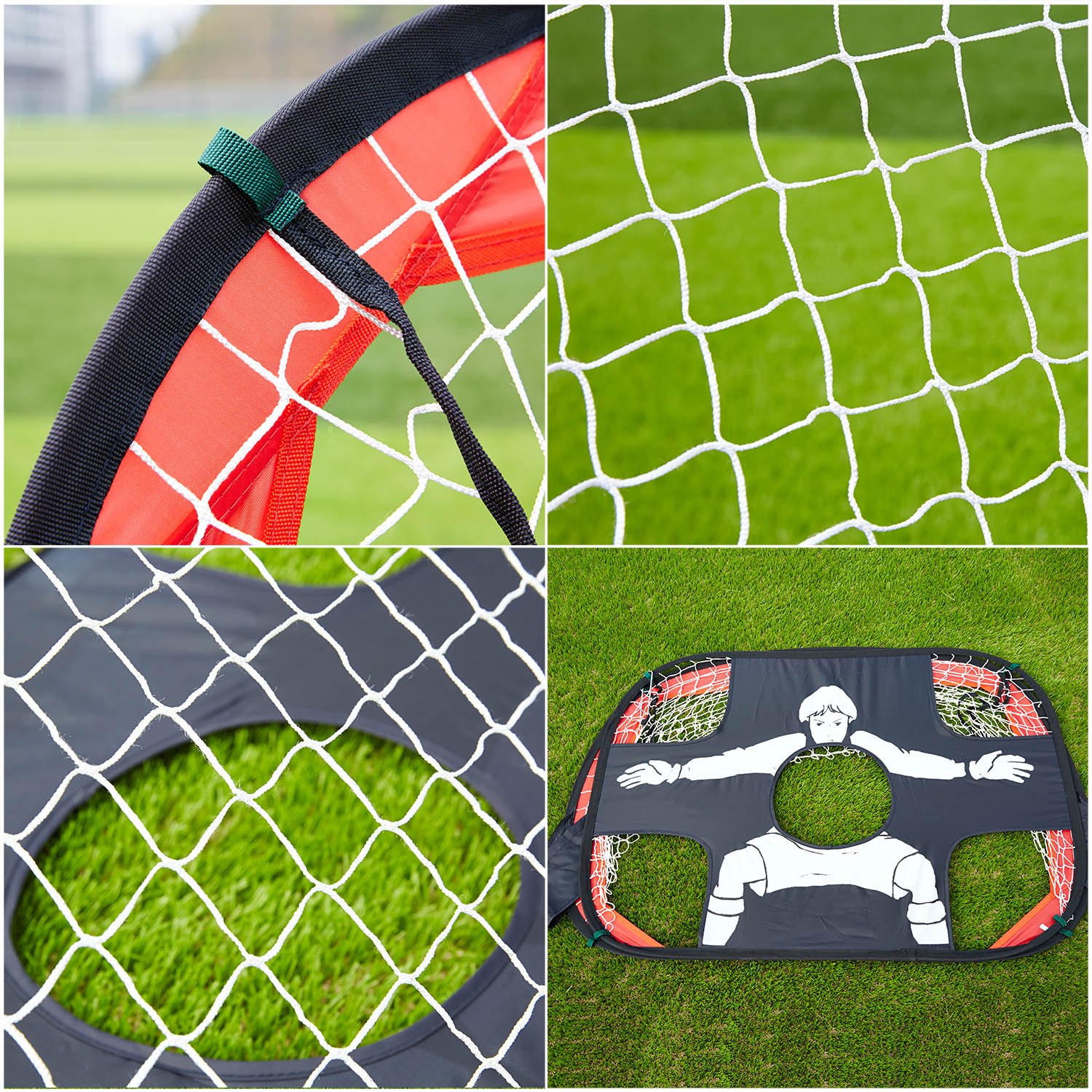Folding Soccer Goal Portable Pop Up Soccer Goal & Football Training Net