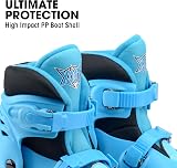 Xootz Kids Quad Skates Beginner Adjustable Roller Skates Blue Black view 4