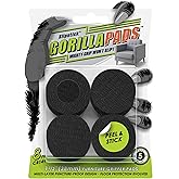 Slipstick GorillaPads CB149 Non-Slip Furniture Pads/Rubber Grippers (Set of 8) Self-Adhesive Furniture Feet Floor Protectors, 1-1/2 inch Round, Black
