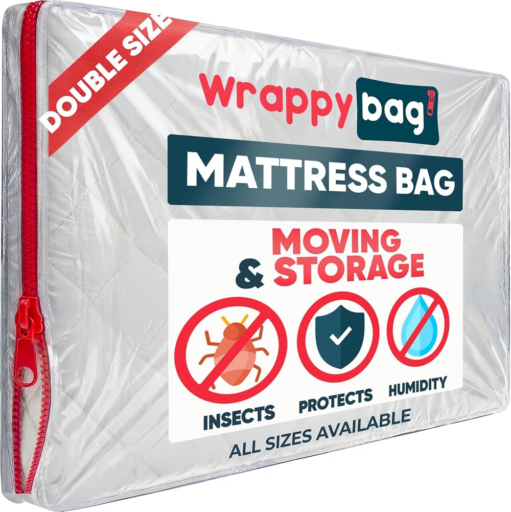 Wrappybag Protective Mattress Case Double Size 55x80 Waterproof Airtight