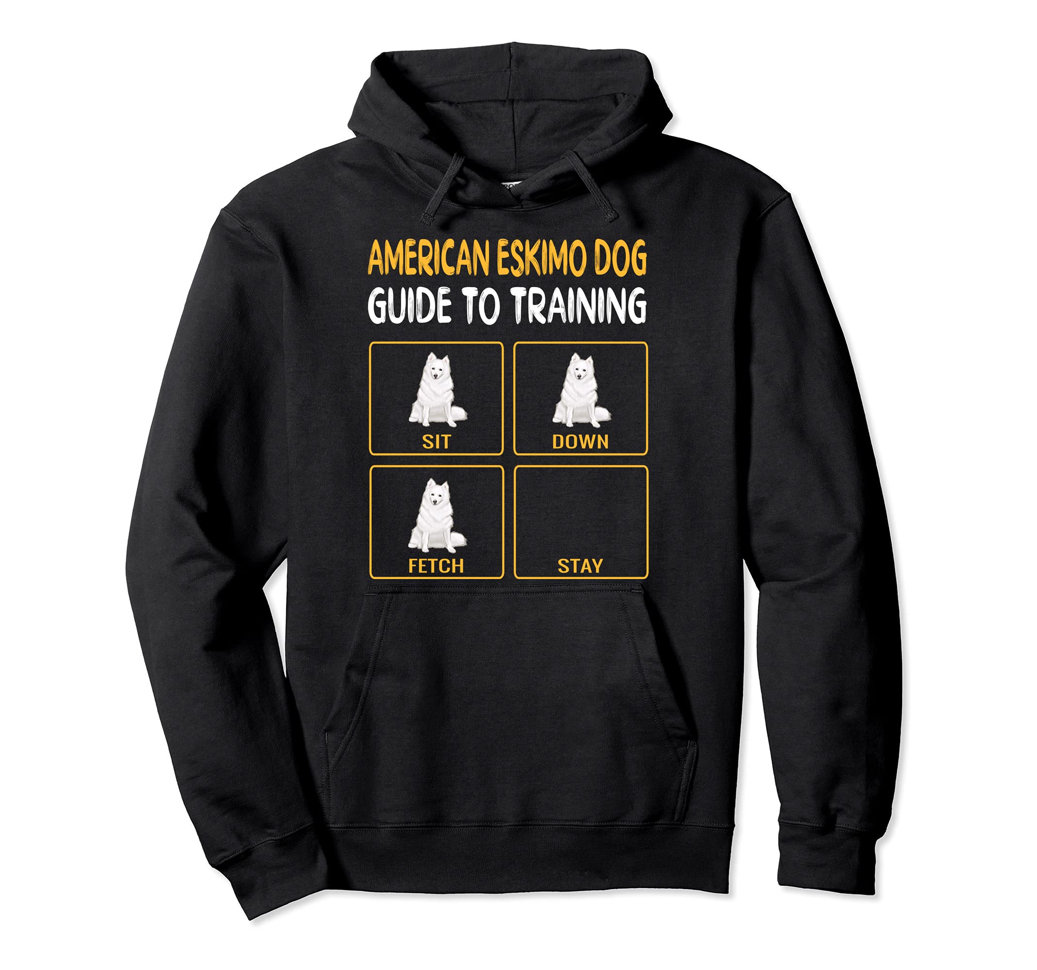Funny American Eskimo Dog Guide To Training Dog Obedience Pullover Hoodie
