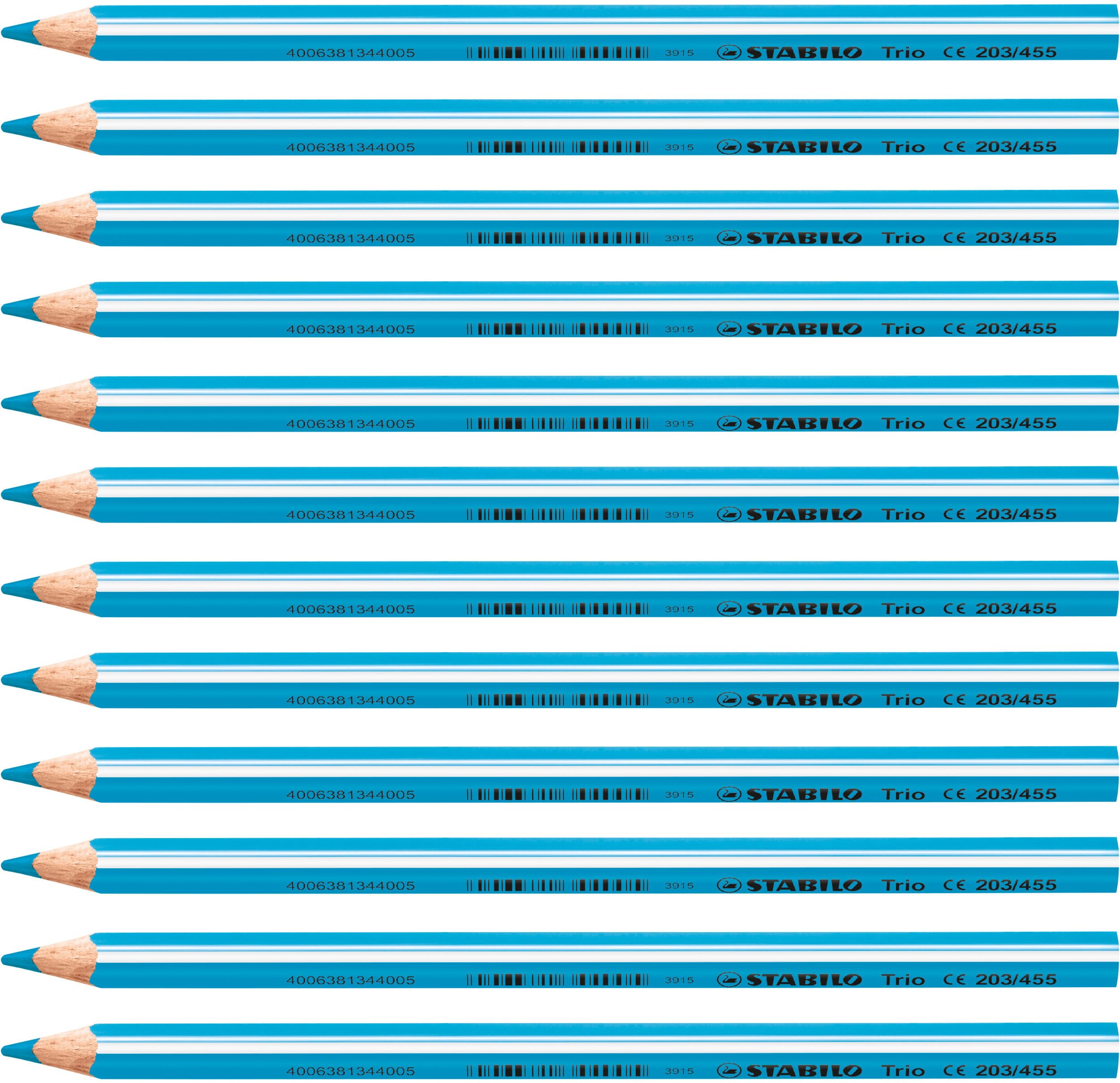 STABILO Colouring Pencil Trio thick - Pack of 12 - sky blue