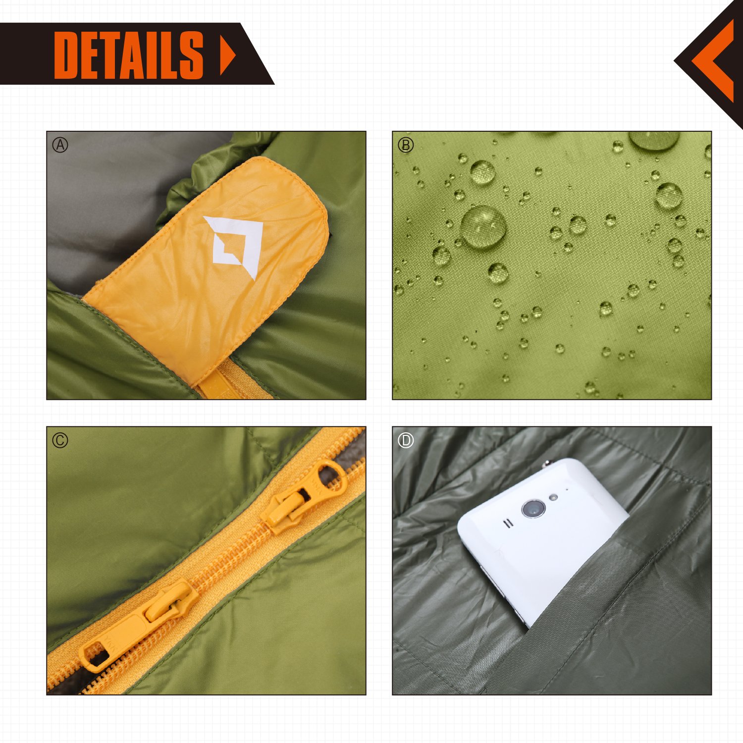 KingCamp Duck Down Ultralight Compact 10.4℉ Sleeping Bag for Camping,Hiking,Backpacking
