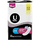 U by Kotex Security Ultra Thin Pads, Regular, Unscented, 44 Count (Pack of 4)