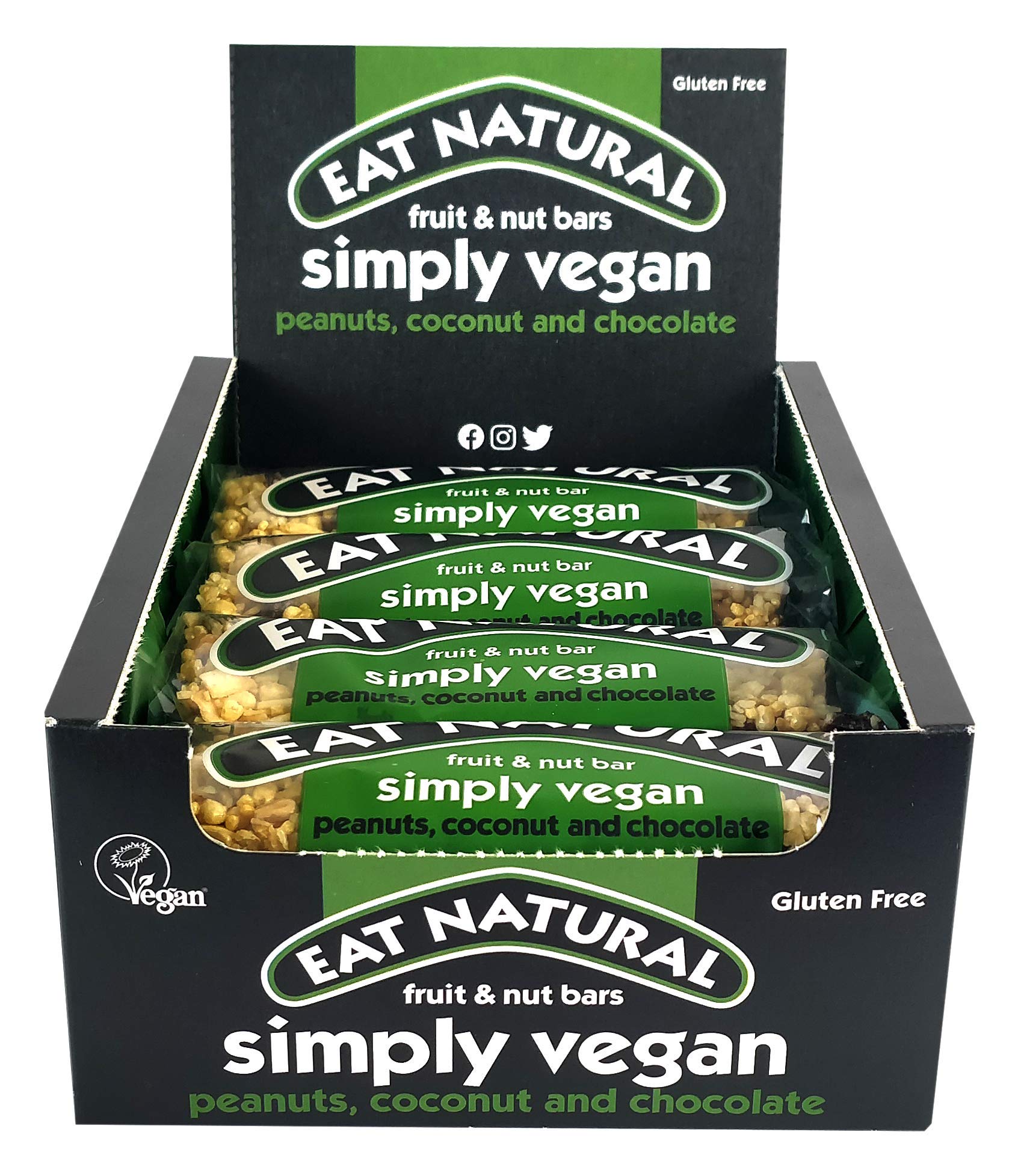 Vegan Fruit & Nut bar 45g by Eat Natural .Price is for a Pack of 12