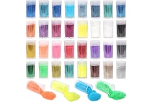 Fjgyjt 32 Colors Fine and Chunky Glitter Set for Crafts,Hair, Makeup, Slime, Resin Tumblers, Resin Molds
