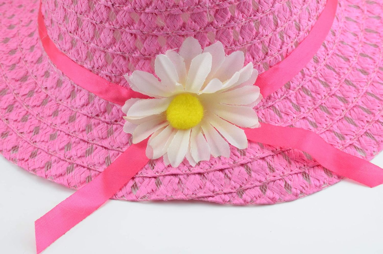 YUEMING Baby Girl Straw Hats Lovely Flower Sun Hats Summer Beach Hats