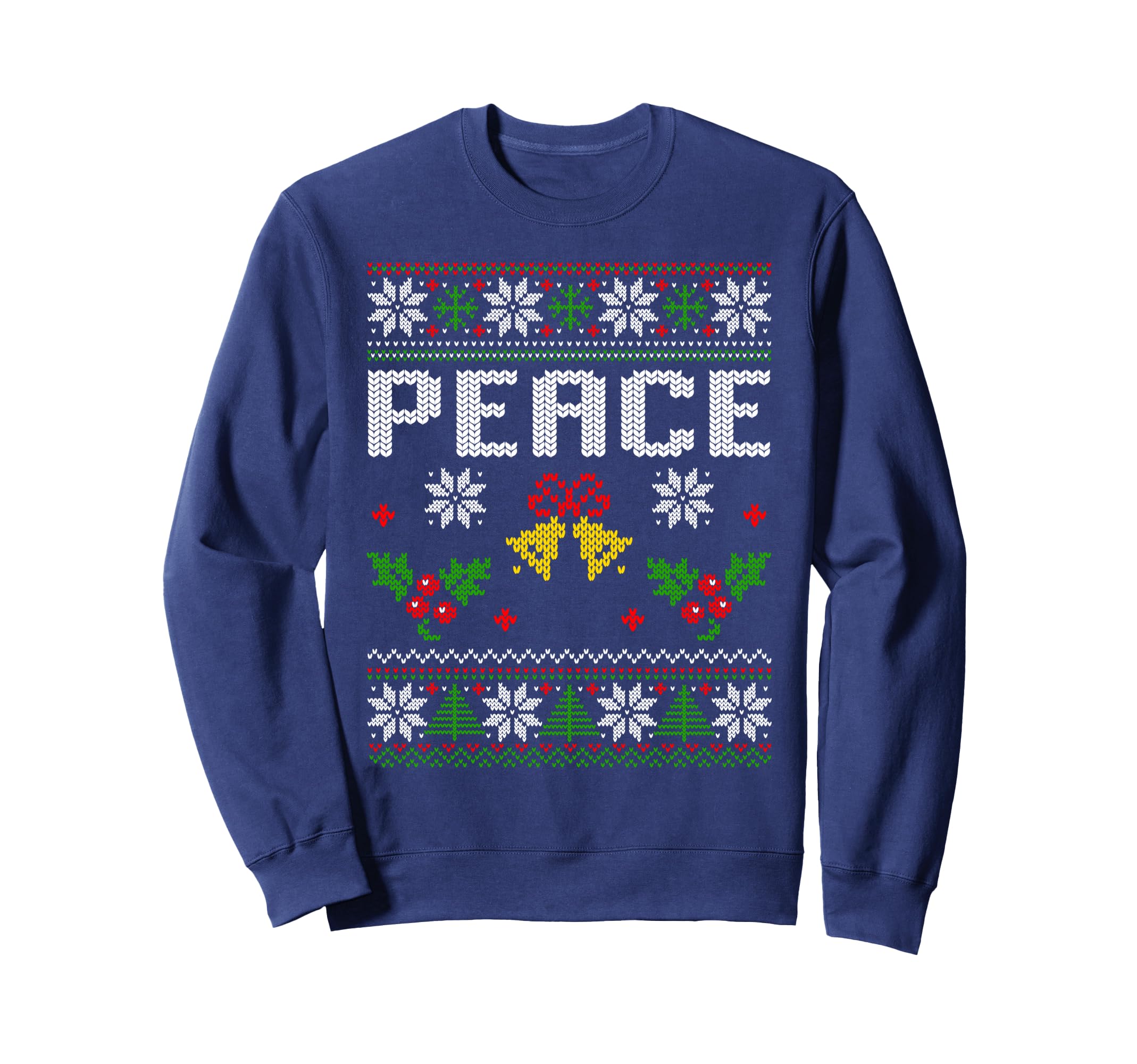 Photo 1 of *** BLACK NOT NAVY BLUE ***Peace I Come In Peace Couple Matching Ugly Christmas Sweater SweatshirtM