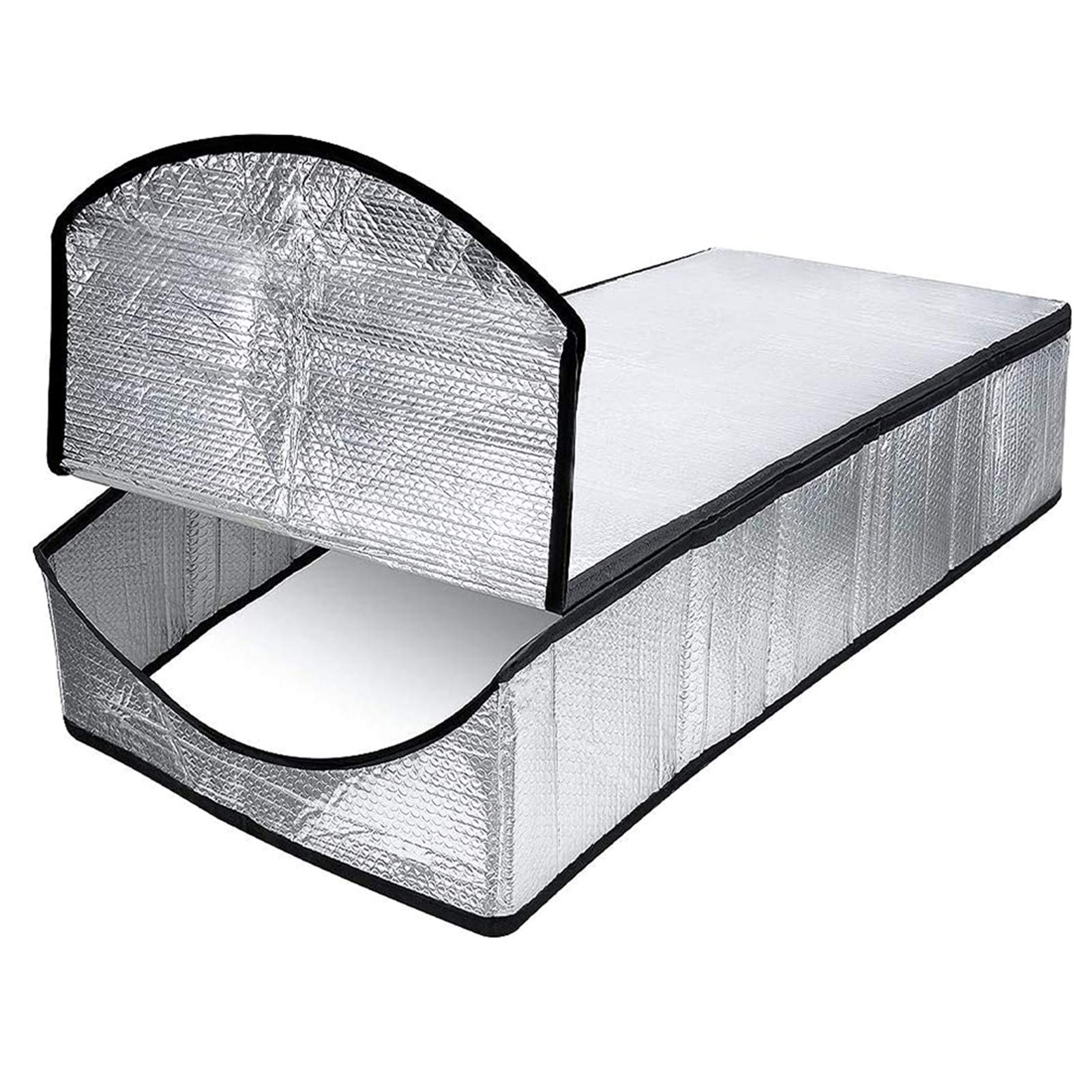 Kisbeibi Attic Stairs Insulation Cover for Pull Down Stairway, Attic Door Insulation Cover Fireproof Waterproof Attic Stairs Door Ladder Insulator with Easy Zipper 25'' x 54'' x 11''