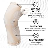 POWERLIX Knee Support Beige XL Knee Brace Compression Sleeve view 4