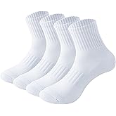 MAGIARTE Womens Athletic Cotton Mini Crew Socks Thick Cushioned Running Hiking Multi Sports Socks for Women 4 Pairs