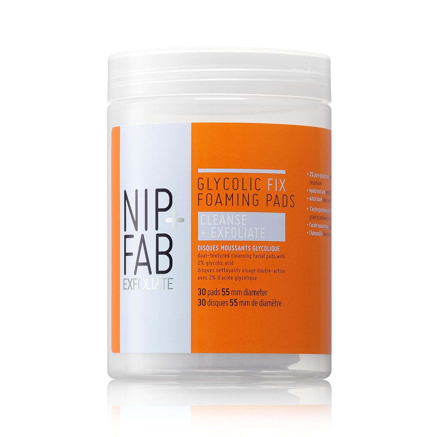 Nip + Fab Glycolic Fix Dual Action Foaming Pads, 2.7 Ounce