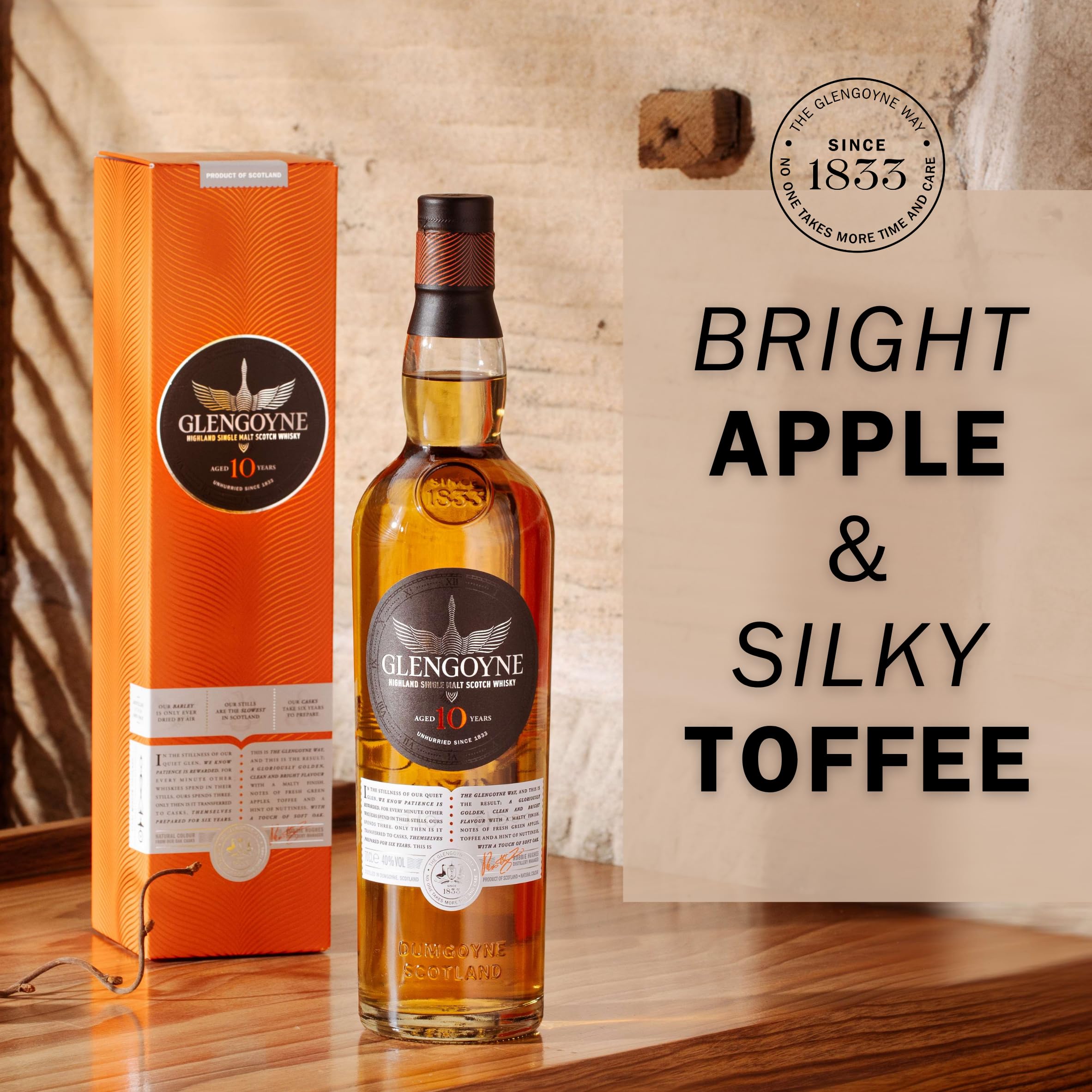 Glengoyne 10 Jahre Single Malt Scotch Whisky mit Geschenkverpackung (1 x 0,7 l) 3